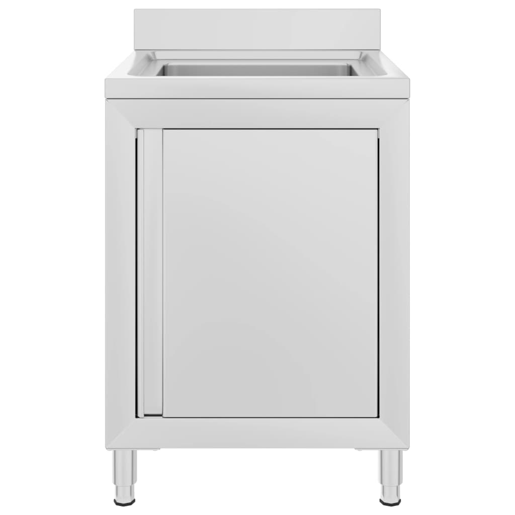 Vidaxl Washbasin Cabinet Commercial 60x60x96 cm z nerezové oceli