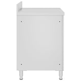 Vidaxl Tavolo da lavoro con cabinet commerciale 60x60x96 cm in acciaio inossidabile