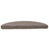 Vidaxl -Treppenmatten Selbstadhäsiv 15 Teile 65x21x4 cm beige Hemisphäre groß