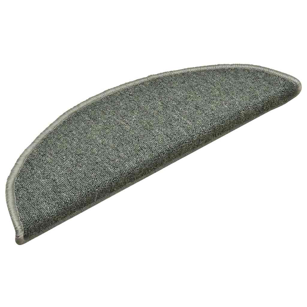 Vidaxx Stufenmatten 15 St. 56x17x3 cm dunkelgrün halbrund