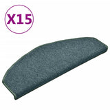 Podstavki za stopnice Vidaxl 15 St 65x24x4 cm temno zelena