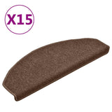 Vidaxl stair mats 15 st 65x24x4 cm brown