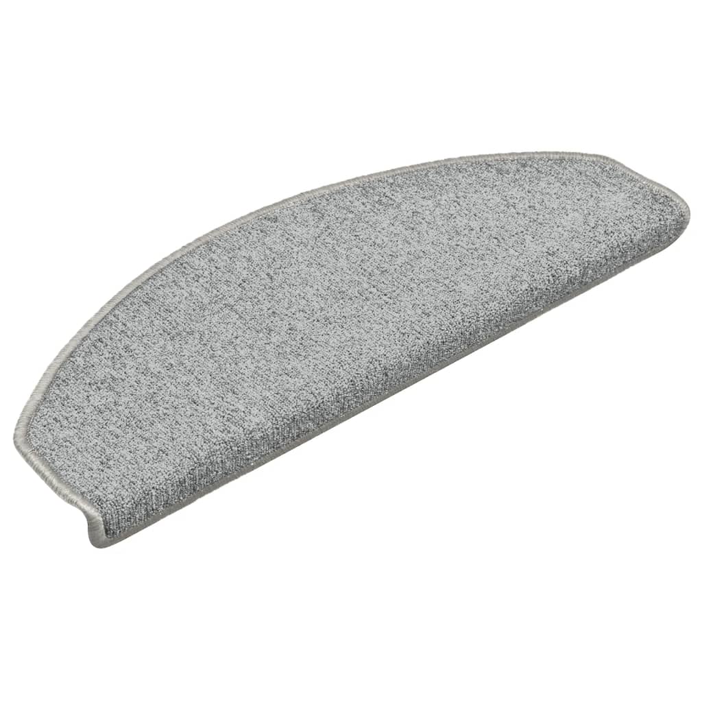 Esteras de escalera de Vidaxl 15 st 65x24x4 cm gris claro