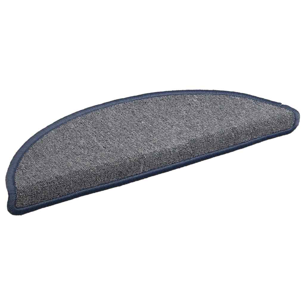 Vidaxl -Treppenmatten 15 ST 56x17x3 cm hellgrau und blau Hemisphäre