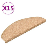 Vidaxl -Treppenmatten 15 ST 65x21x4 cm Goldfarbe