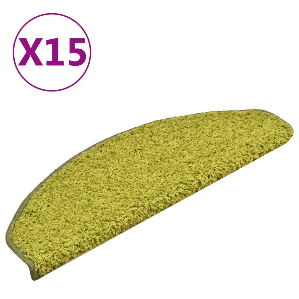 VidaXL Stufenmatten 15 Stück 65x21x4 cm grün