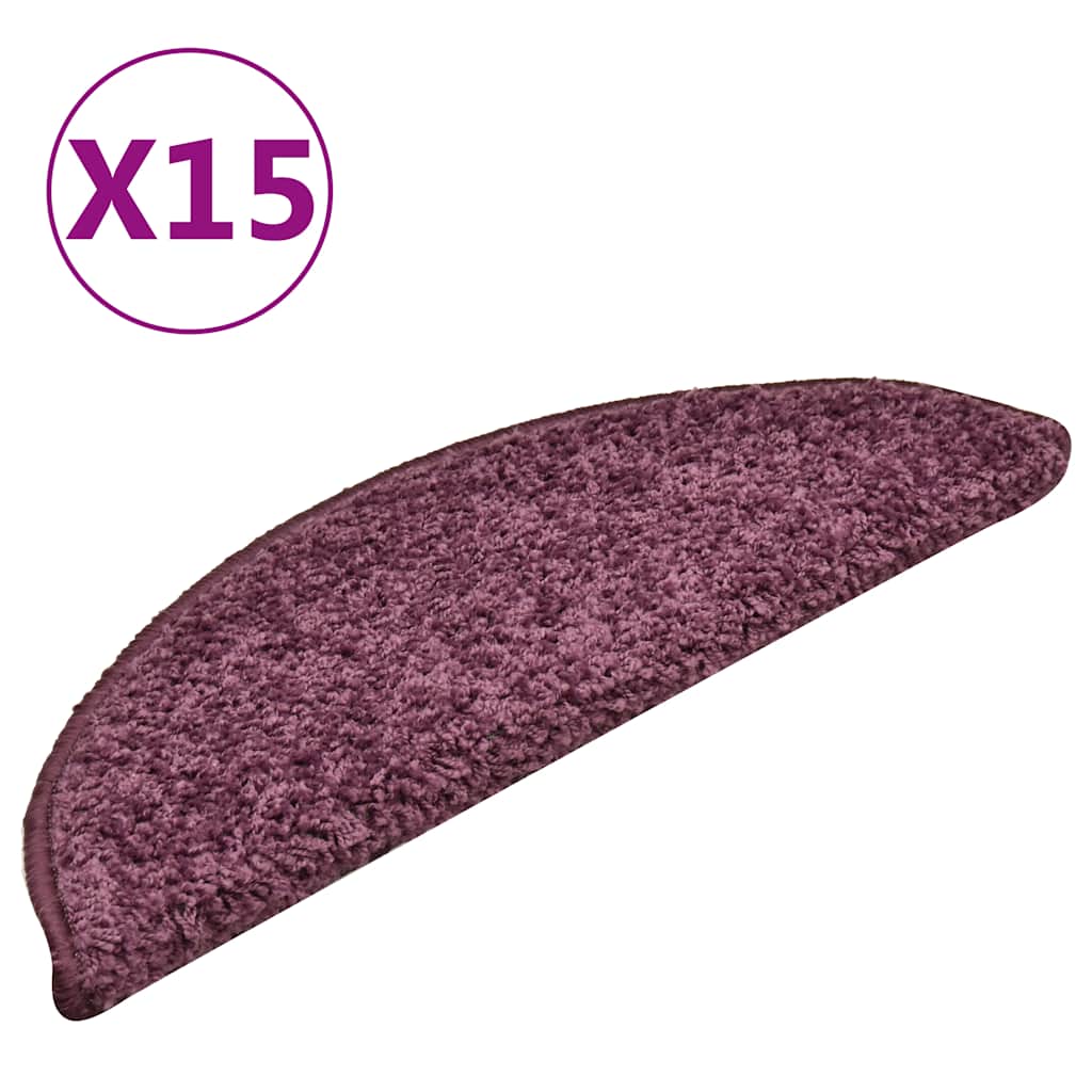 VidaXL Stufenmatten 15 Stück 56x17x3 cm dunkelviolett