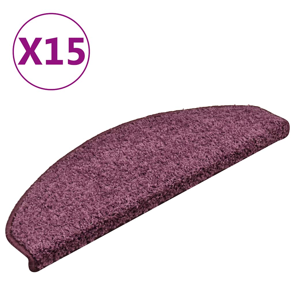 VidaXL Stufenmatten 15 Stück 65x21x4 cm dunkelviolett