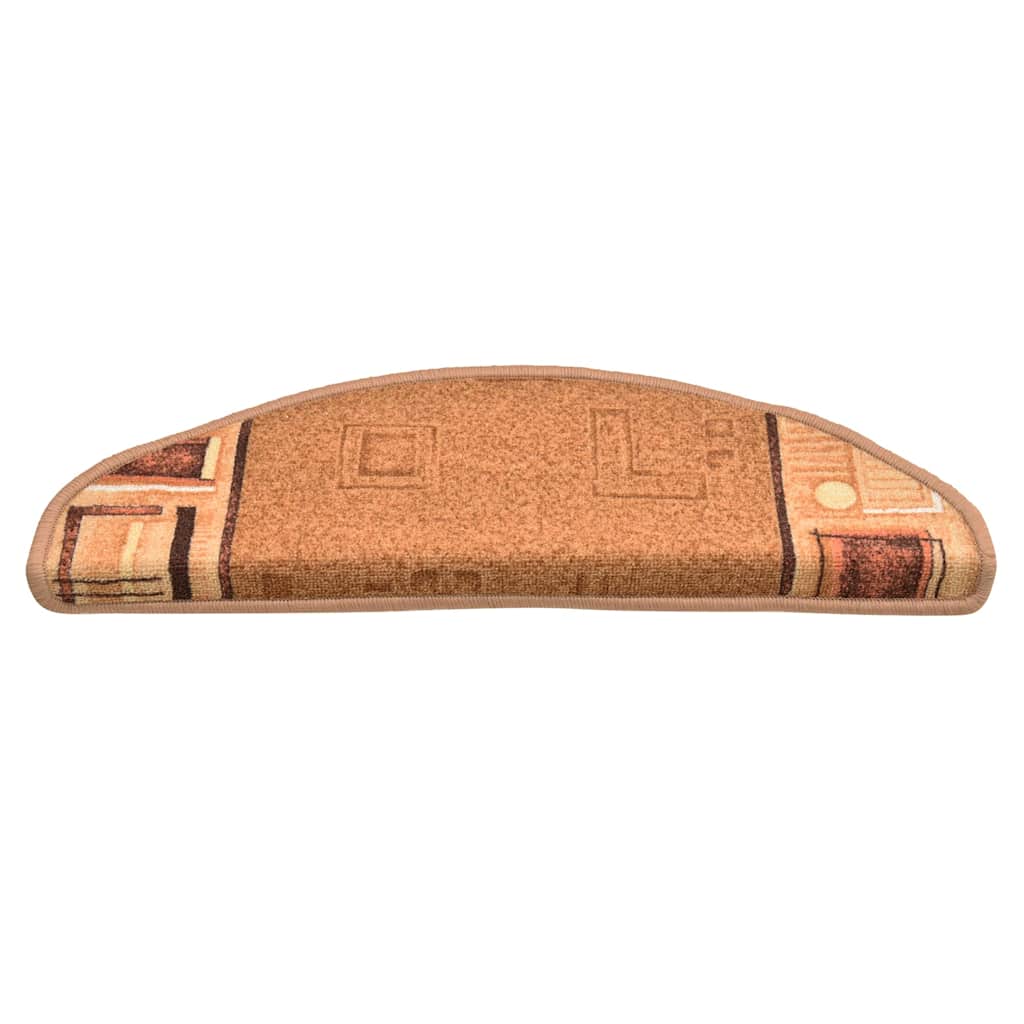 Vidaxl Treppenmatten Selbstadhäsiv 15 ST 65x21x4 cm Beige