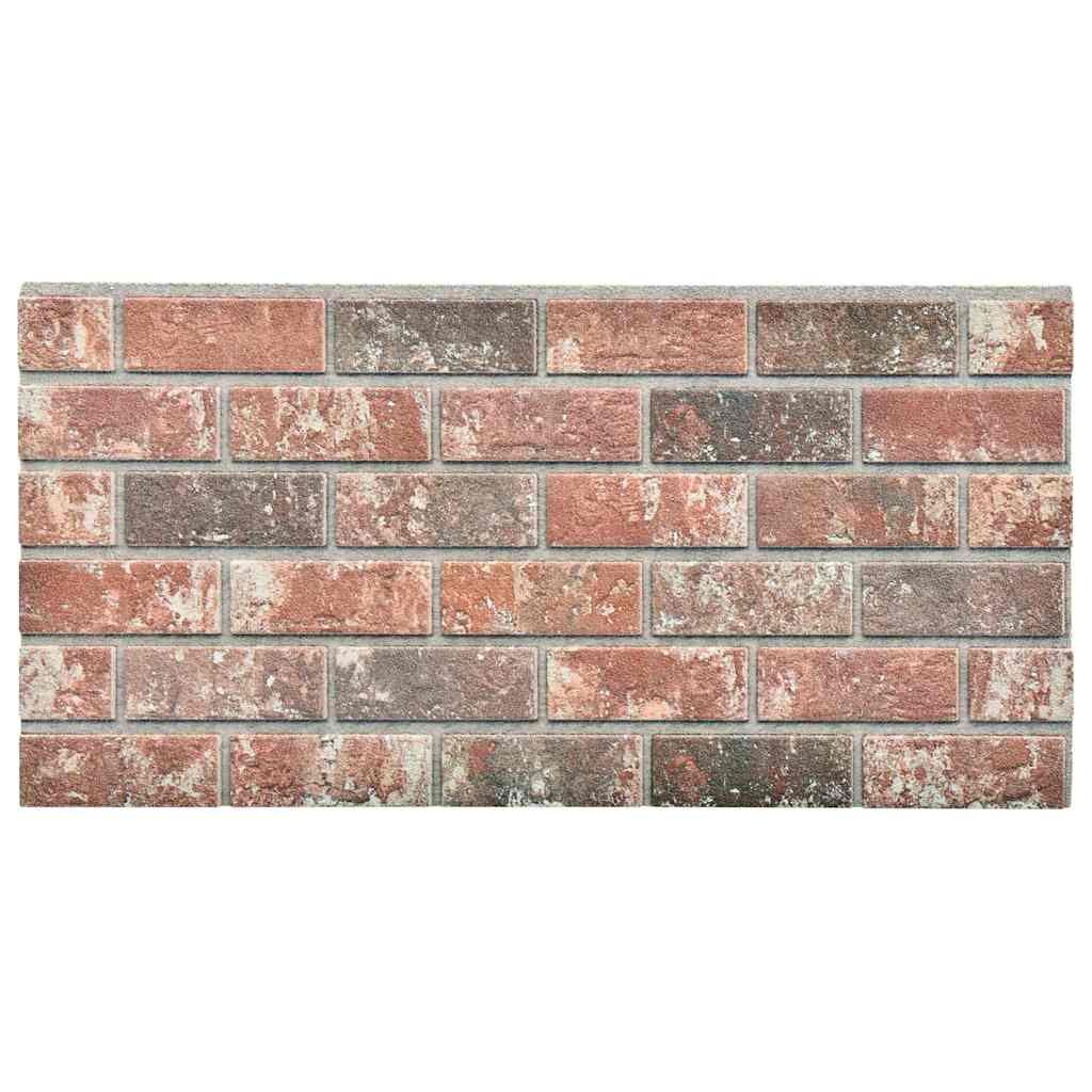 Vidaxl Wall panels 10 st 3D dark brown and gray brick EPS