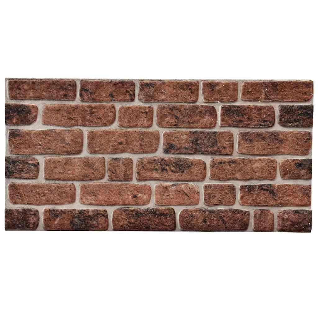 Vidaxl 10 St Wand Panels 3D donkelbrong Brick EPS