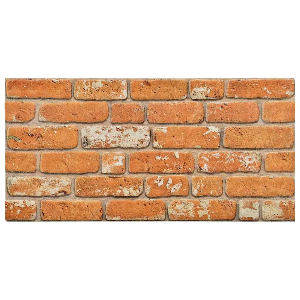 Vidaxl 10 ST Wall panels 3D Light brown brick EPS