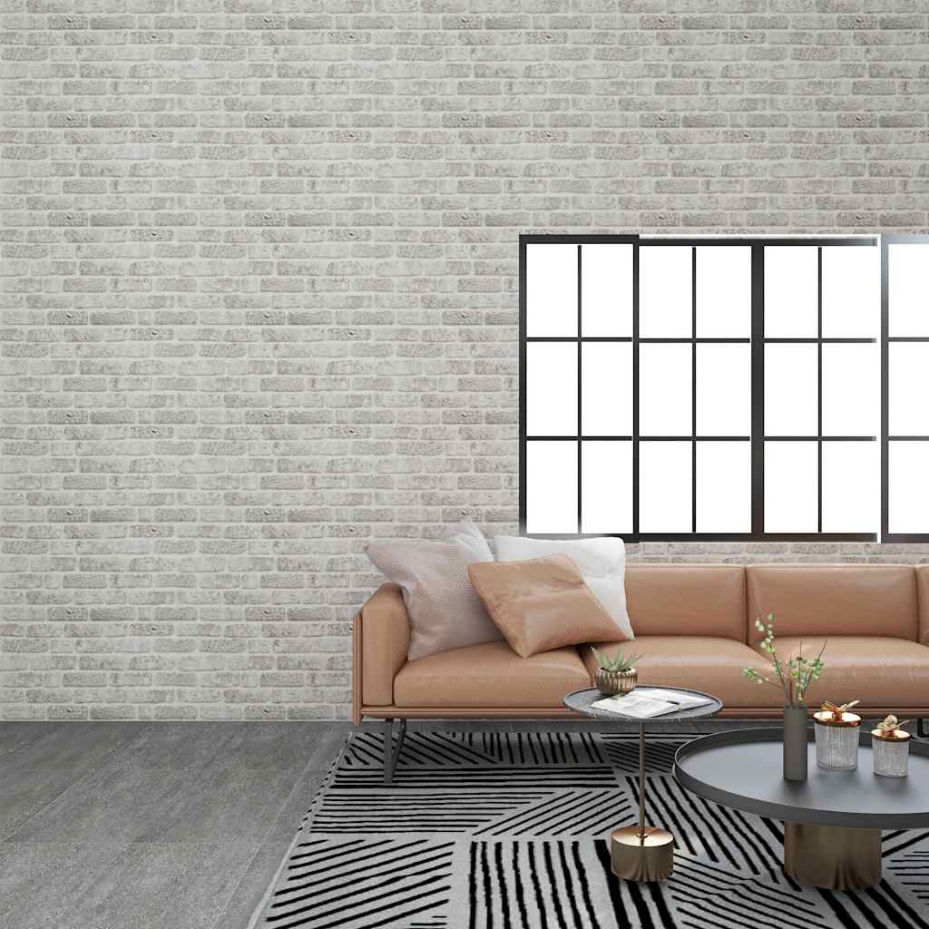 Vidaxl 10 ST Wall panels 3D Light gray brick EPS