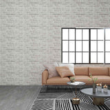 Vidaxl 10 ST Wall panels 3D Light gray brick EPS