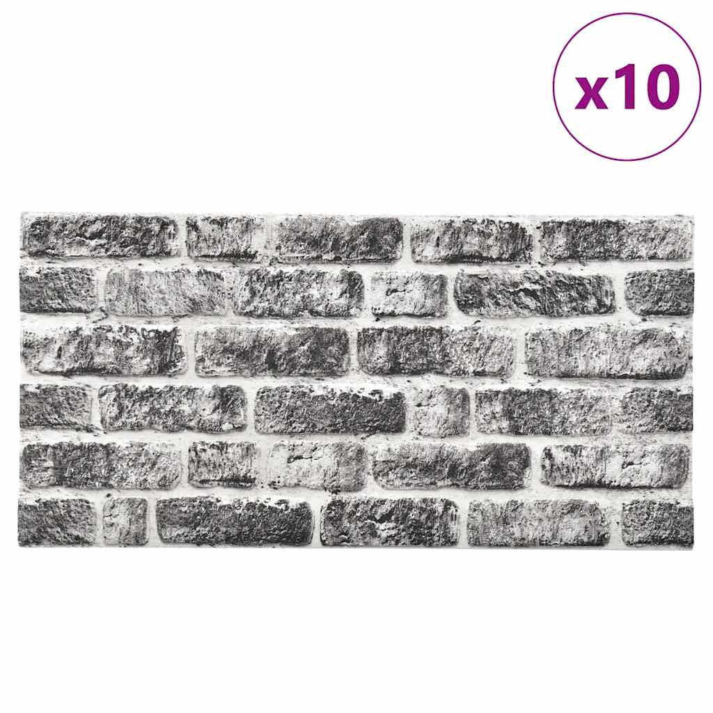 Vidaxl 11 st Wall panels 3D Dark gray brick EPS