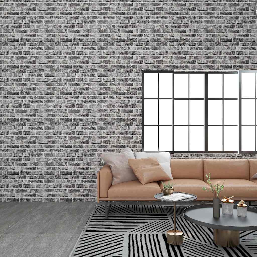 Vidaxl 11 st Wall panels 3D Dark gray brick EPS