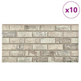 Vidaxl 10 st wall panels 3D sand -colored brick EPS