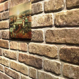 Nástěnné panely Vidaxl 10 St 3d Dark Sand Brick EPS