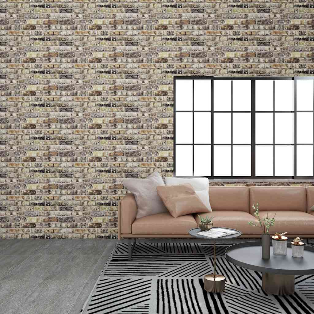 VidaXL 10 St Wall panels 3D Multicolored brick EPS