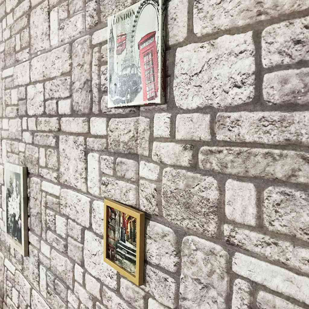 Vidaxl 10 st Wall panels 3D gray brick EPS