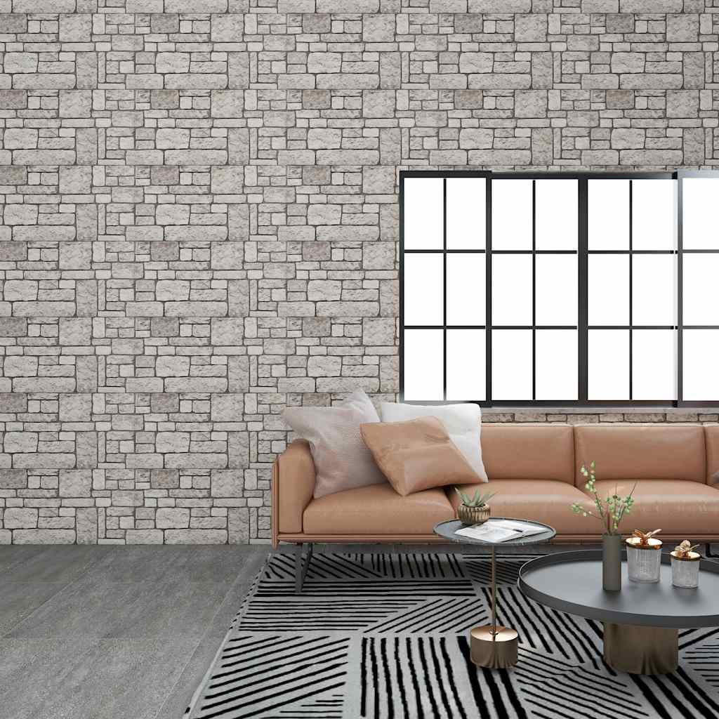 Vidaxl 10 paneles de pared 3d Eps de ladrillo gris