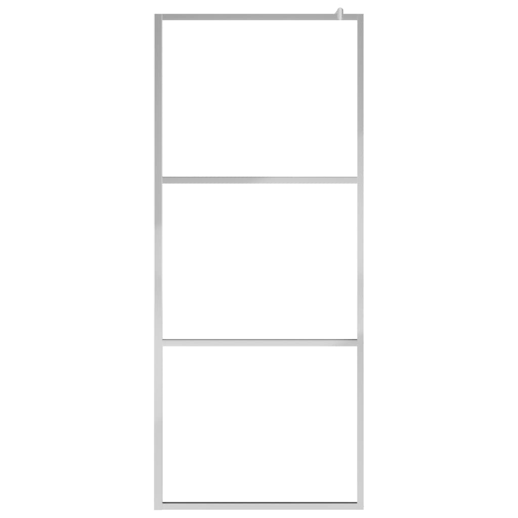 Vidaxl walk-in brusevæg gennemsigtig 80x195 cm ESG glas