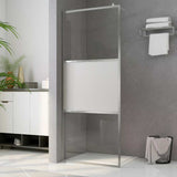 Vidaxx begehbare Duschabtrennung halbmatt 90x195 cm ESG-Glas