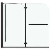 Vidaxl Duschfaltwand 120x68x130 cm ESG Schwarz