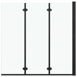 Vidaxl Duschgehäuse 3 Paneele 130x138 cm ESG Schwarz