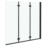 Vidaxl sprchový kryt 3 panely 130x138 cm esg černá