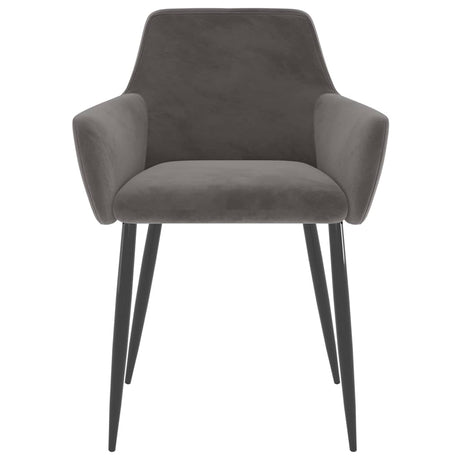 Vidaxl eetkamerstoelen 2 st fluweel donkergrijs