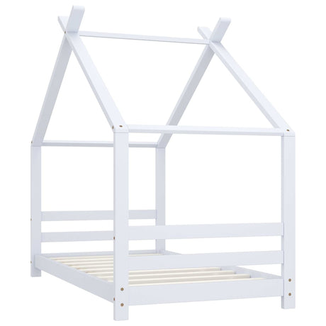Vidaxl kinderbedframe massief grenenhout wit 80x160 cm