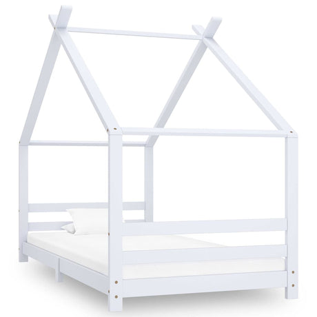 Vidaxl kinderbedframe massief grenenhout wit 90x200 cm
