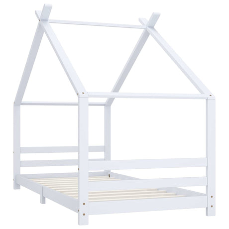 Vidaxl kinderbedframe massief grenenhout wit 90x200 cm
