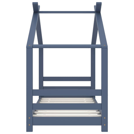 Vidaxl kinderbedframe massief grenenhout grijs 70x140 cm