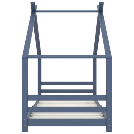 Vidaxl kinderbedframe massief grenenhout grijs 90x200 cm