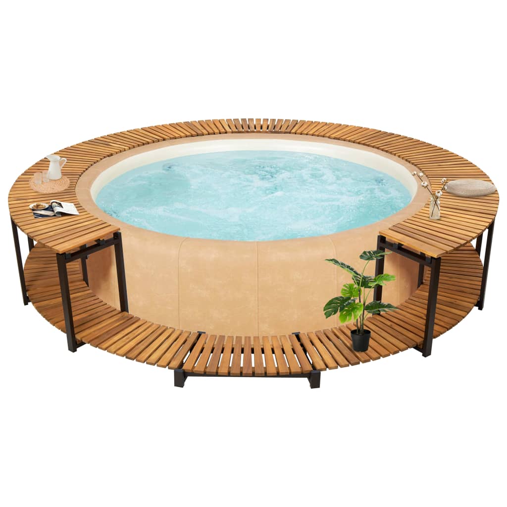 Vidaxl spa-ombouw 273x53 cm solid acaciahout