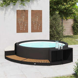 Vidaxl Spa-Bouw Poly Rattan und Acaciahout Schwarz
