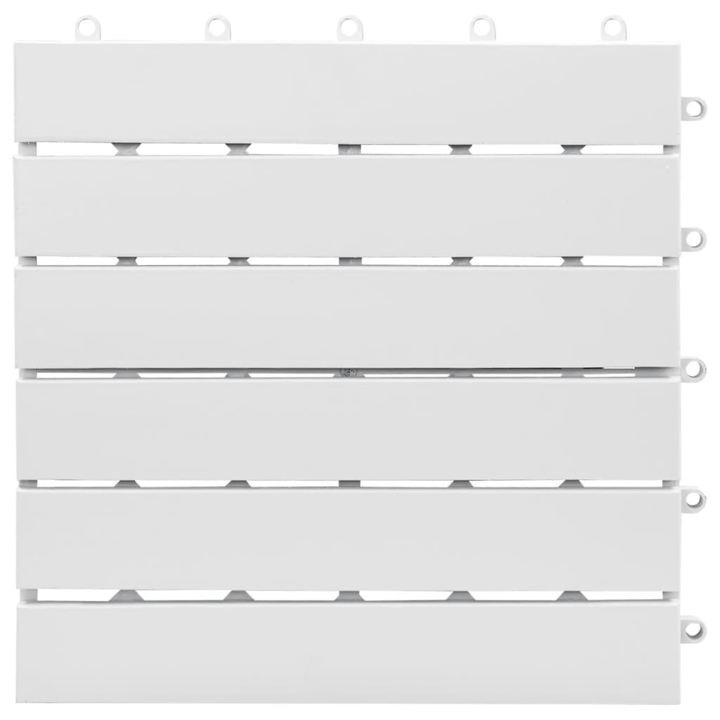 Vidaxl terasa ploščice 10 psov 30x30 cm trdna akaciahout bela