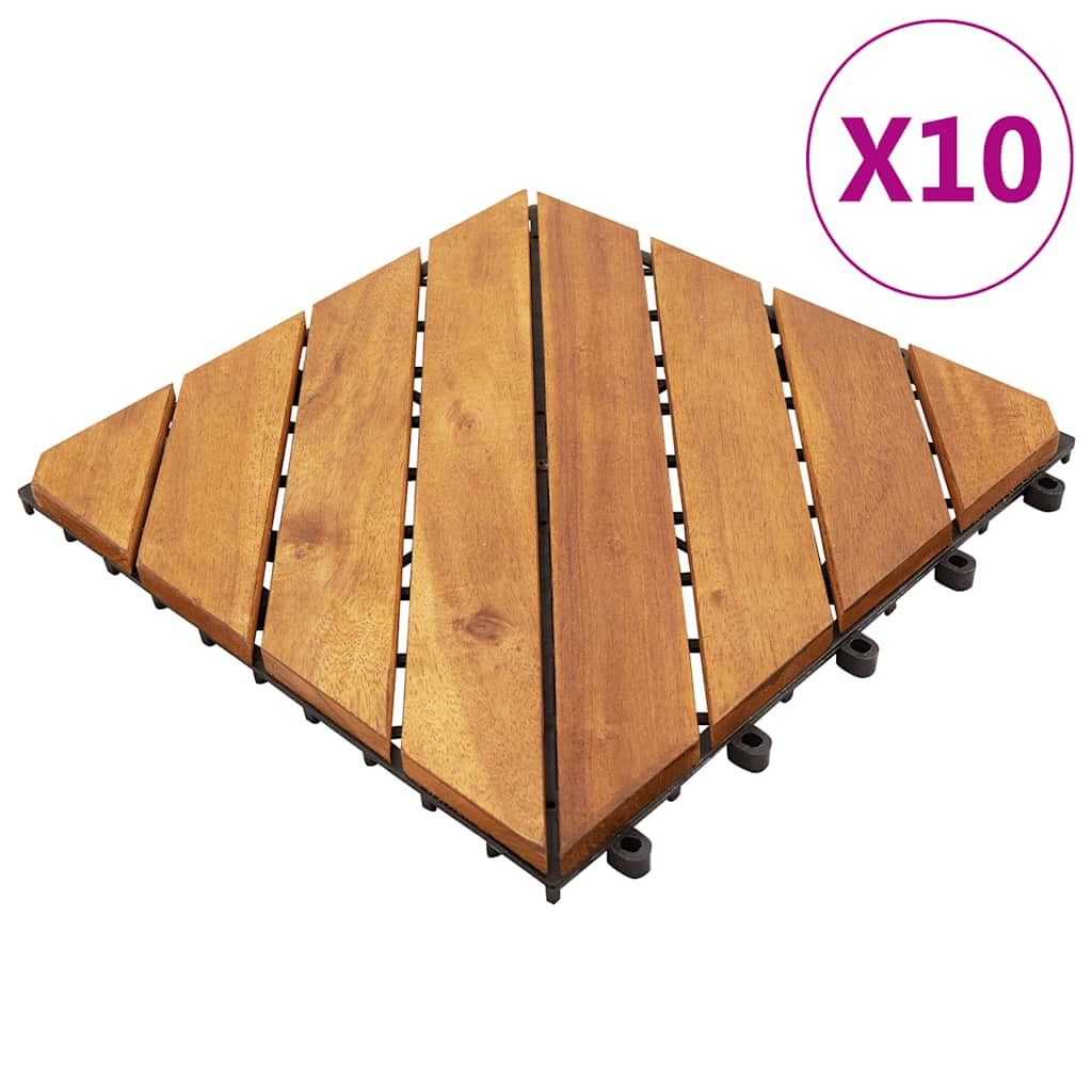 Vidaxl Terrass Fliesen 10 PCs 30x30 cm frist Accidahouthout