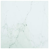 Vidaxl tafelblad 40x40 cm 6 mm gehard glas met marmeren design wit