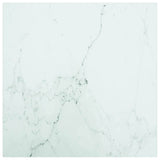 Vidaxl tafelblad 50x50 cm 6 mm gehard glas met marmeren design wit