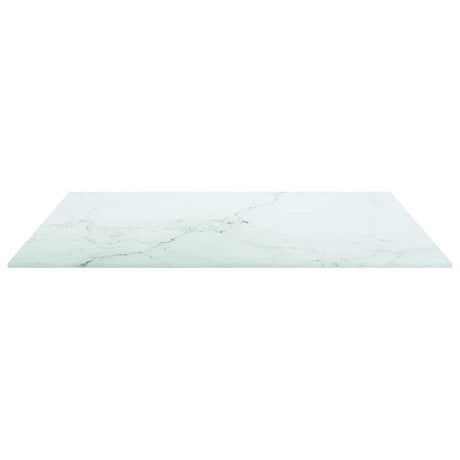 Vidaxl tafelblad 60x60 cm 6 mm gehard glas met marmeren design wit