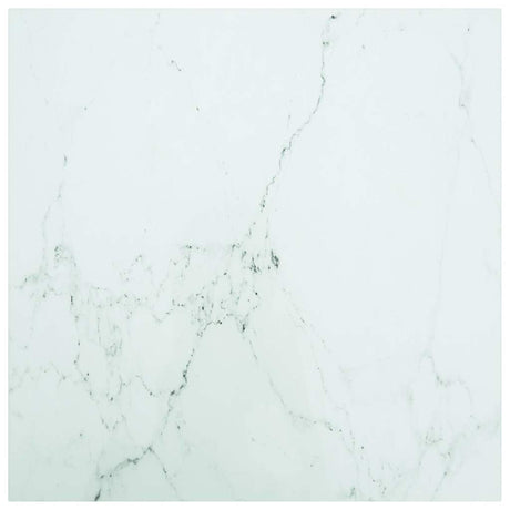 Vidaxl tafelblad marmerontwerp 6 mm 70x70 cm gehard glas wit