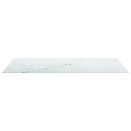 Vidaxl tafelblad 120x62 cm 8 mm gehard glas met marmeren design wit