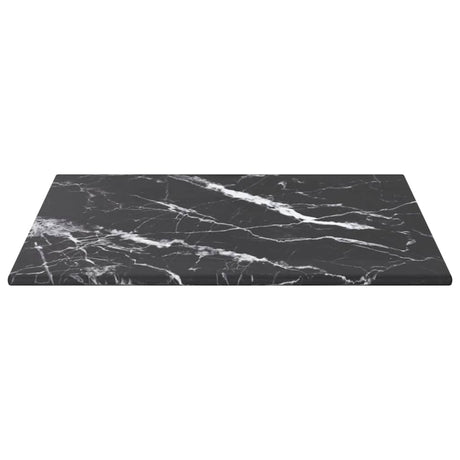 Vidaxl tafelblad 30x30 cm 6 mm gehard glas met marmeren design zwart