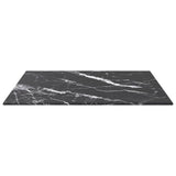 Vidaxl tafelblad 50x50 cm 6 mm gehard glas met marmeren design zwart