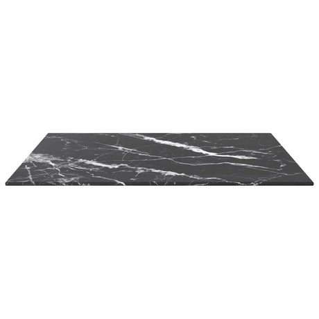 Vidaxl tafelblad 60x60 cm 6 mm gehard glas met marmeren design zwart