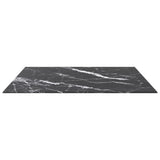 Vidaxl tafelblad 80x80 cm 6 mm gehard glas met marmeren design zwart