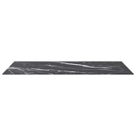 Vidaxl tafelblad 120x65 cm 8 mm gehard glas met marmeren design zwart